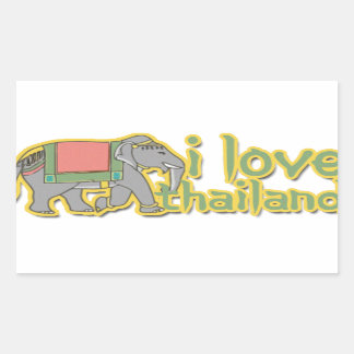 I Liebe Thailand Rechteckiger Aufkleber