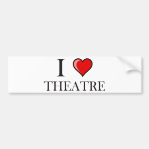 I Liebe-Theater Autoaufkleber