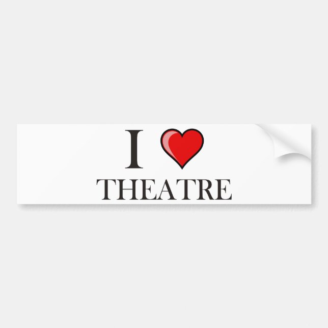 I Liebe-Theater Autoaufkleber (Vorne)