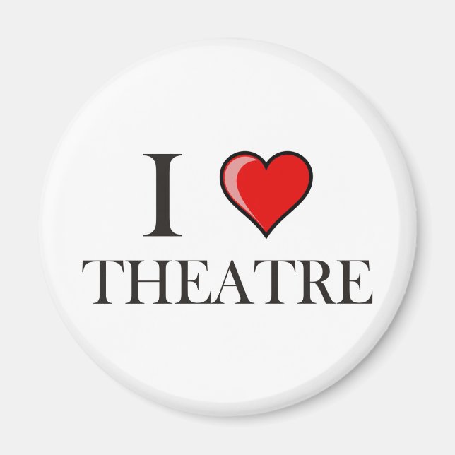 I Liebe Theater Magnet (Vorne)