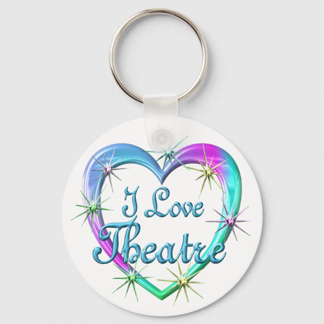 I Liebe Theater Schlüsselanhänger (Vorderseite)