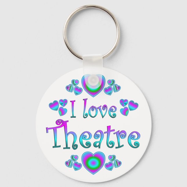 I Liebe Theater Schlüsselanhänger (Vorderseite)