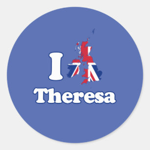 I Liebe Theresa — GBR — — Runder Aufkleber