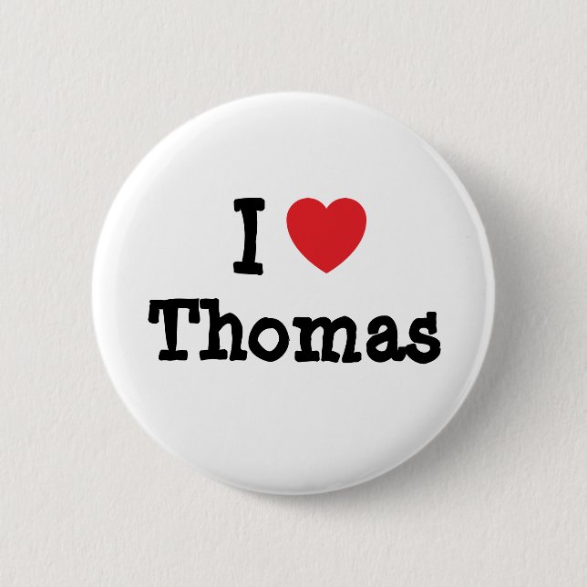 I Liebe Thomas heart custom personalisiert Button (Vorderseite)