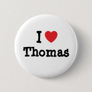 I Liebe Thomas heart custom personalisiert Button