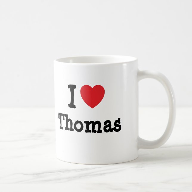 I Liebe Thomas heart custom personalisiert Kaffeetasse (Rechts)