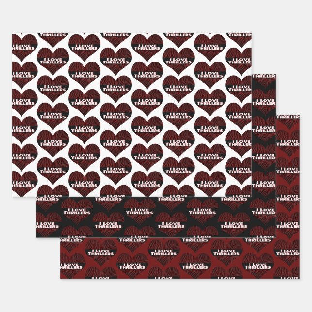 I Liebe Thrillers Geschenkpapier Set (Set)