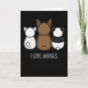 I Liebe Tiere Cat Hund Panda Tierschutz Karte