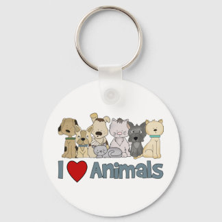 I Liebe Tiere Schlüsselanhänger