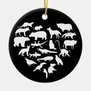 I Liebe Tierzuchthalter für Zooarbeiter und -betr Keramik Ornament