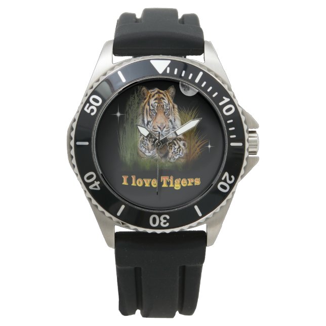 I Liebe Tigers Armbanduhr (Vorderseite)