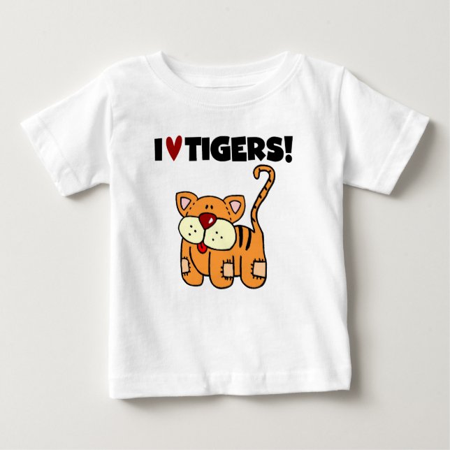 I Liebe Tigers Baby T-shirt (Vorderseite)