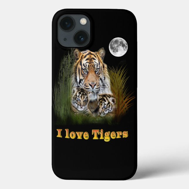 I Liebe Tigers Case-Mate iPhone Hülle (Rückseite)