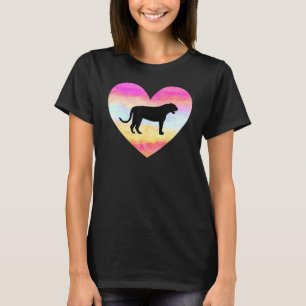I Liebe Tigers Herzstück Feline Big Cat Farbiger S T-Shirt