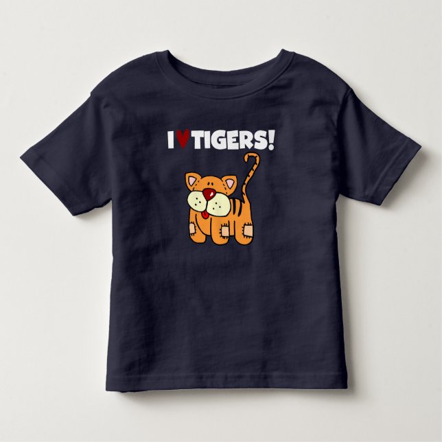 I Liebe Tigers Kleinkind T-shirt (Vorderseite)