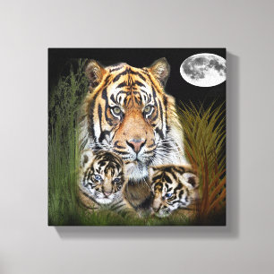 I Liebe Tigers Leinwanddruck