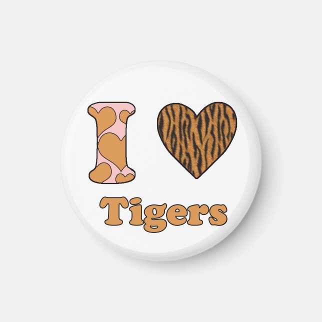 I Liebe Tigers Magnet (Vorne)