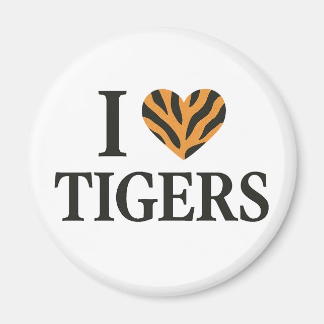 I Liebe Tigers Magnet (Vorne)