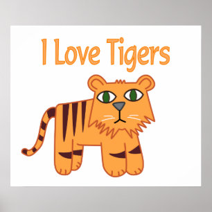 I Liebe Tigers Poster