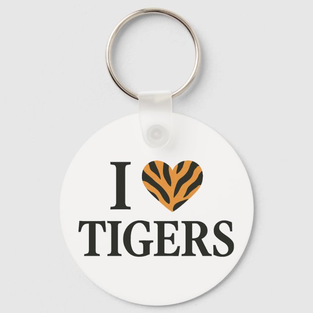 I Liebe Tigers Schlüsselanhänger (Vorderseite)