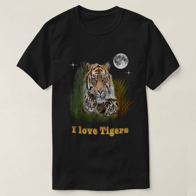 I Liebe Tigers T-Shirt (Design vorne)