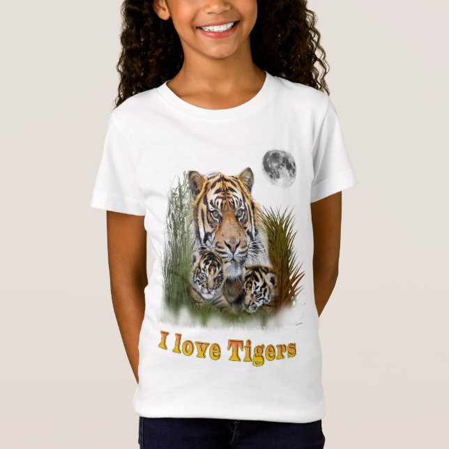 I Liebe Tigers T-Shirt (Vorderseite)