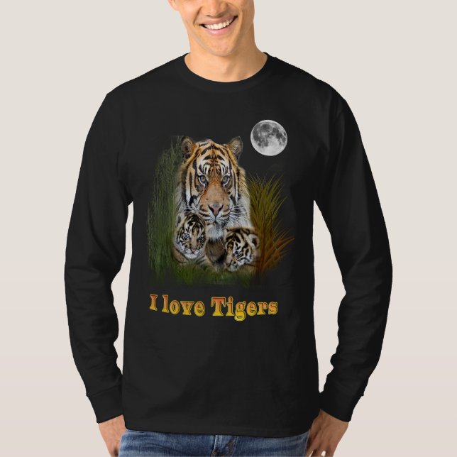 I Liebe Tigers T-Shirt (Vorderseite)