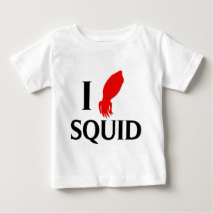 I Liebe-Tintenfisch Baby T-shirt