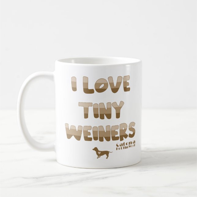 I Liebe Tiny Weiners Kaffeetasse (Links)