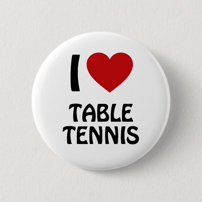 I Liebe Tischtennis Button (Vorderseite)