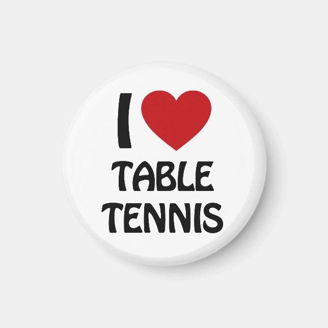 I Liebe Tischtennis Magnet (Vorne)