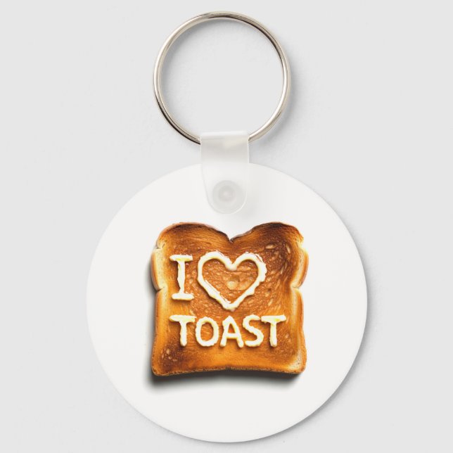 I Liebe Toast Schlüsselanhänger (Vorderseite)