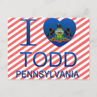 I Liebe Todd, PA Postkarte