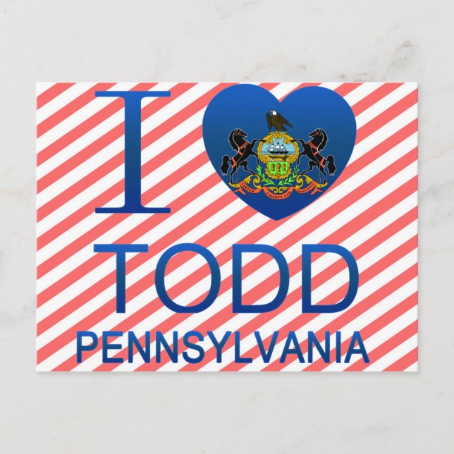 I Liebe Todd, PA Postkarte (Vorderseite)