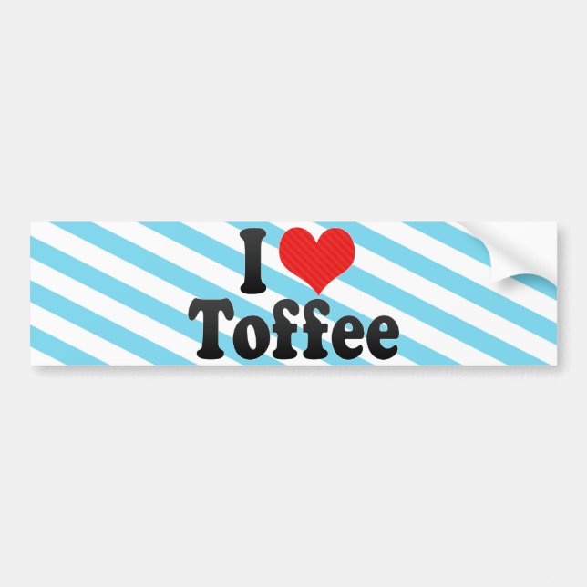 I Liebe-Toffee Autoaufkleber (Vorne)