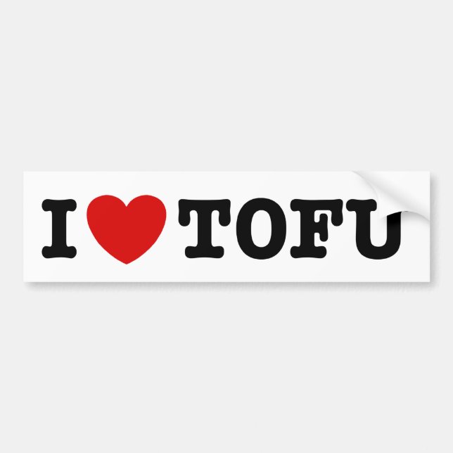 I Liebe Tofu Autoaufkleber (Vorne)