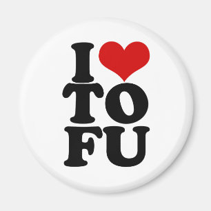 I Liebe Tofu Funny Veganer Spaß Magnet