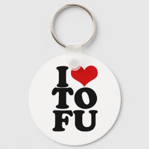 I Liebe Tofu Funny Veganer Spaß Schlüsselanhänger