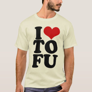 I Liebe Tofu Funny Veganer Spaß T-Shirt