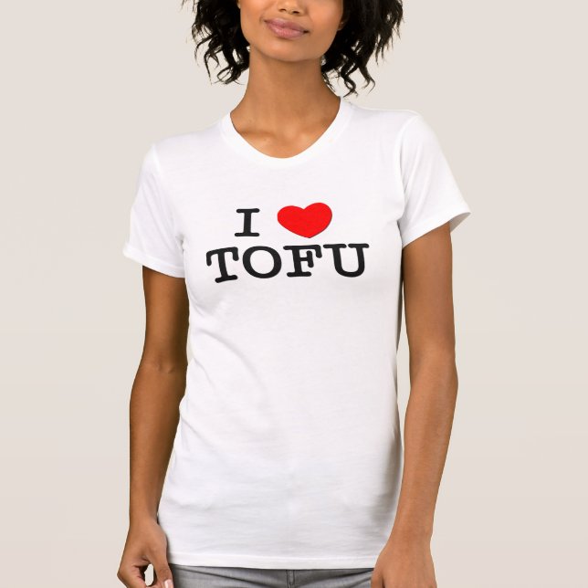 I Liebe TOFU (Nahrung) T-Shirt (Vorderseite)