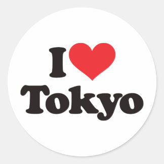 I Liebe Tokio Runder Aufkleber