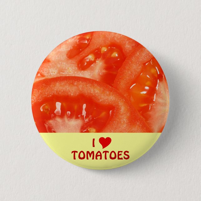 I Liebe-Tomaten Button (Vorderseite)