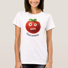 I Liebe Tomaten Kawaii Funny Gemüse T-Shirt