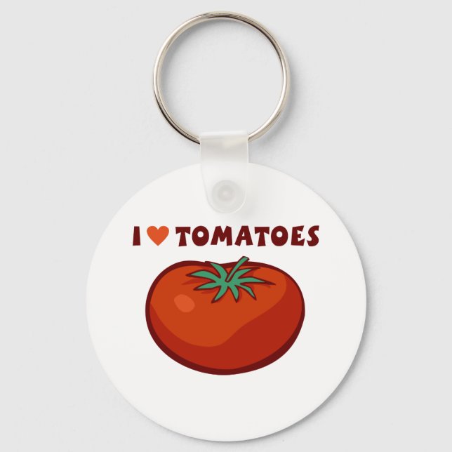 I Liebe Tomaten Schlüsselanhänger (Vorderseite)