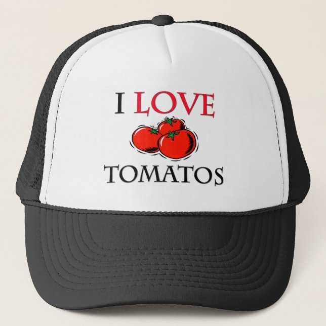 I Liebe-Tomaten Truckerkappe (Vorderseite)