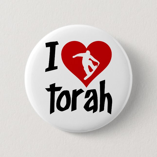I Liebe Torah Button (Vorderseite)