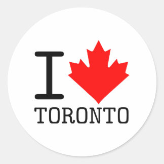 I Liebe Toronto Ontario Kanada Ahornleaf Runder Aufkleber