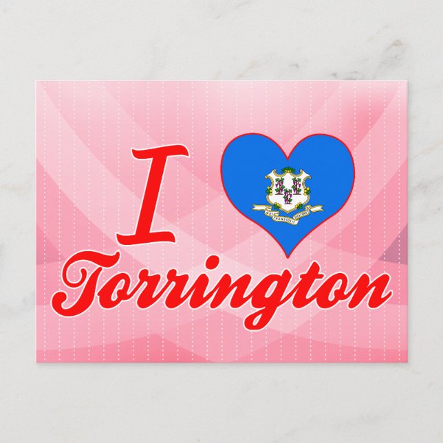 I Liebe Torrington, Connecticut Postkarte (Vorderseite)