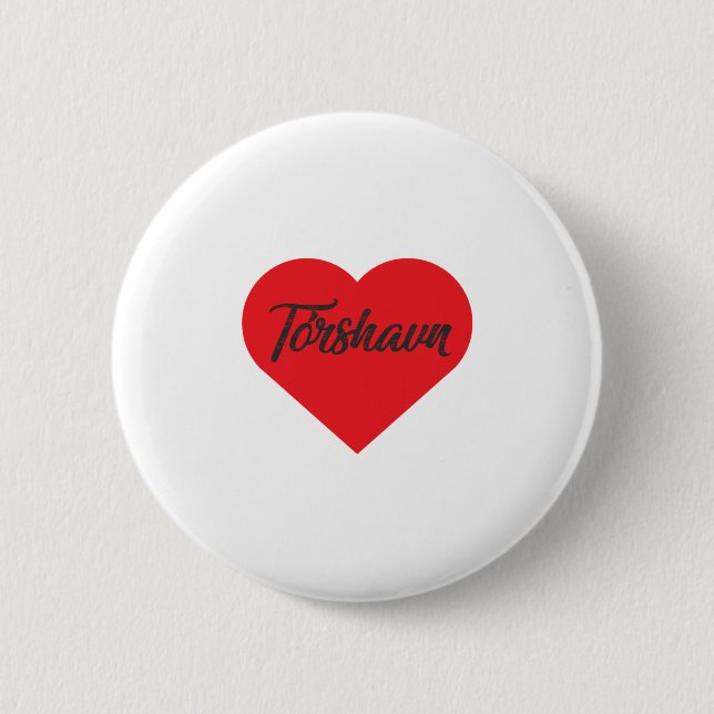 I Liebe Tórshavn - Färöer Button (Vorderseite)