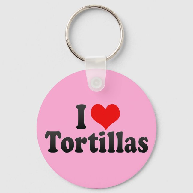 I Liebe Tortillas Schlüsselanhänger (Vorderseite)